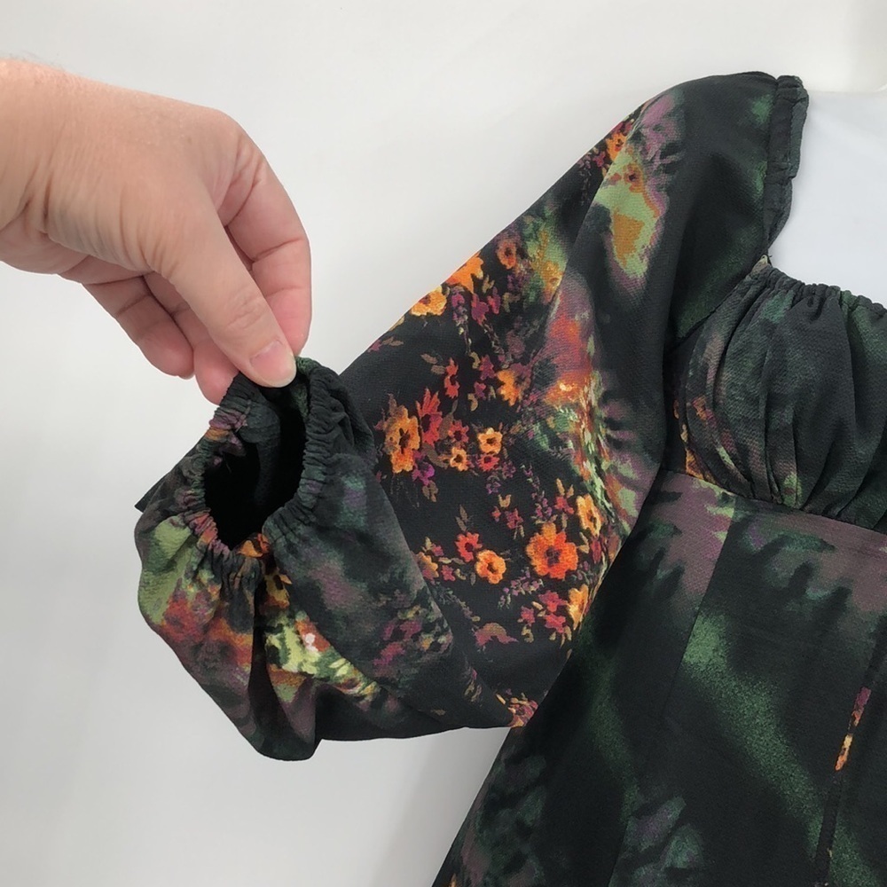 Urban Outfitters Puff Balloon Sleeve Dress Size XS Floral Print, Lined Regency - Picture 3 of 12